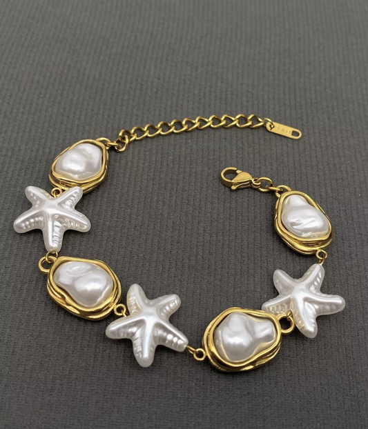 Baroque Pearl Starfish Bracelet