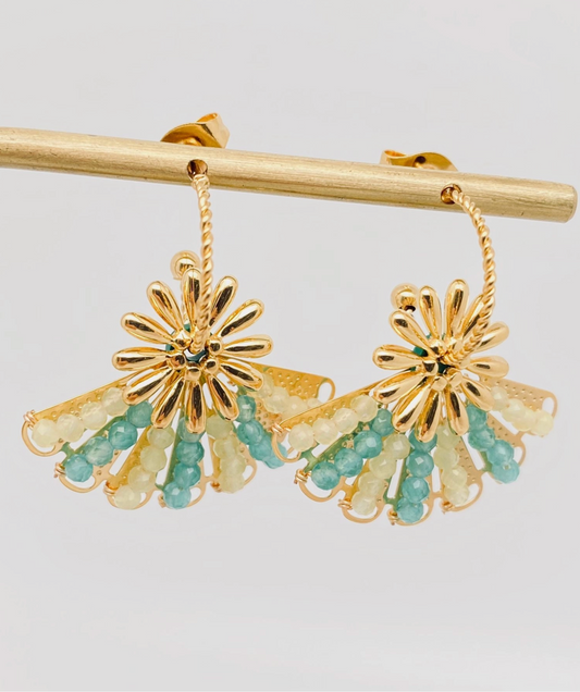 Scalloped Flower Earring