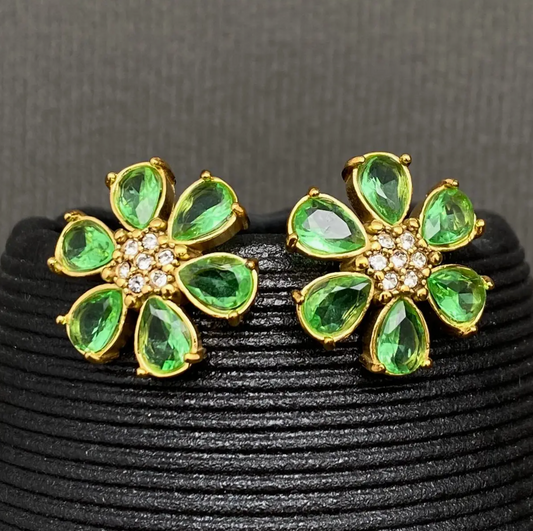 Green Orchid Earring
