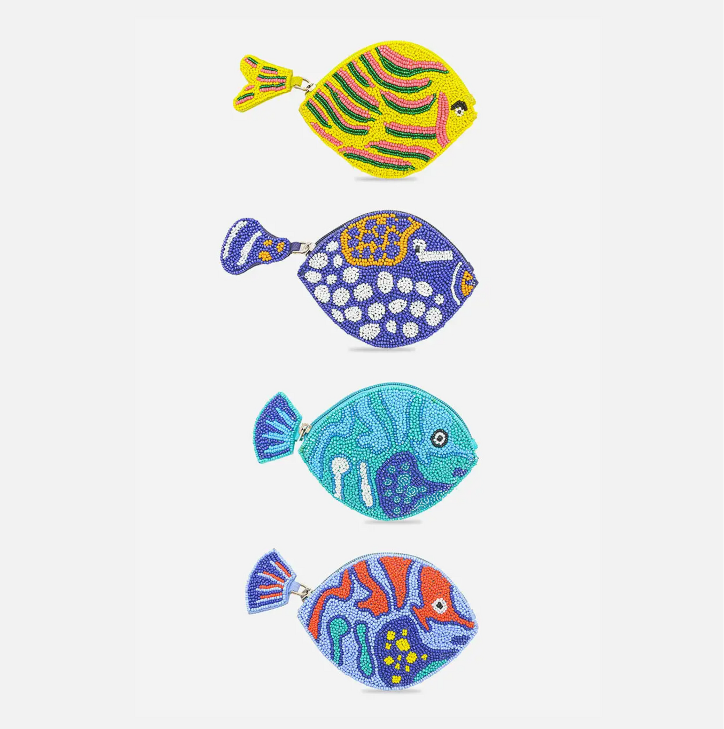 Go Fish Beaded Coin Purse