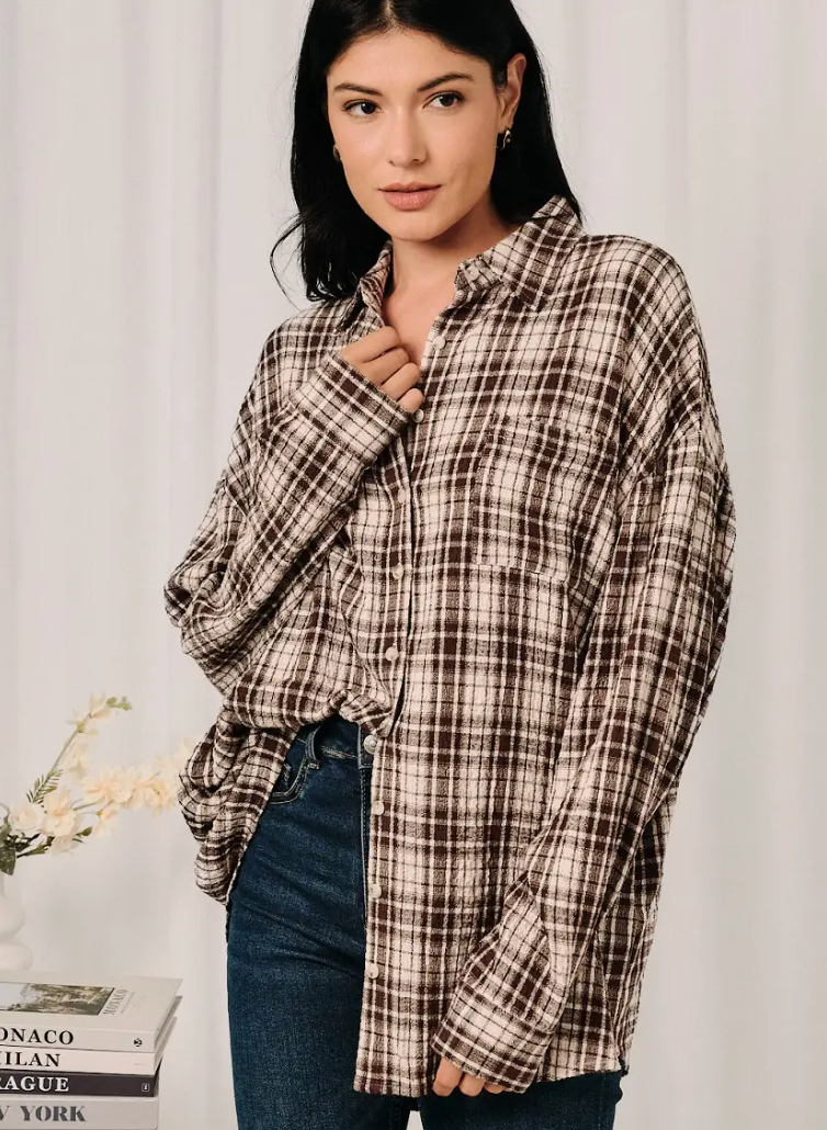 This Town Plaid Top