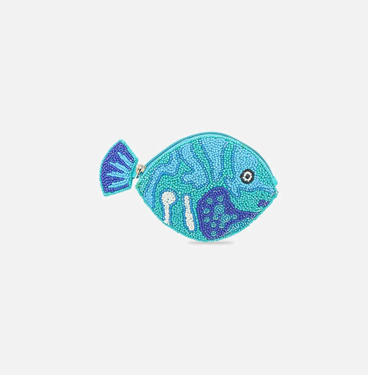 Go Fish Beaded Coin Purse