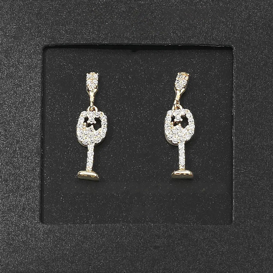 Glass Of Wine Earring