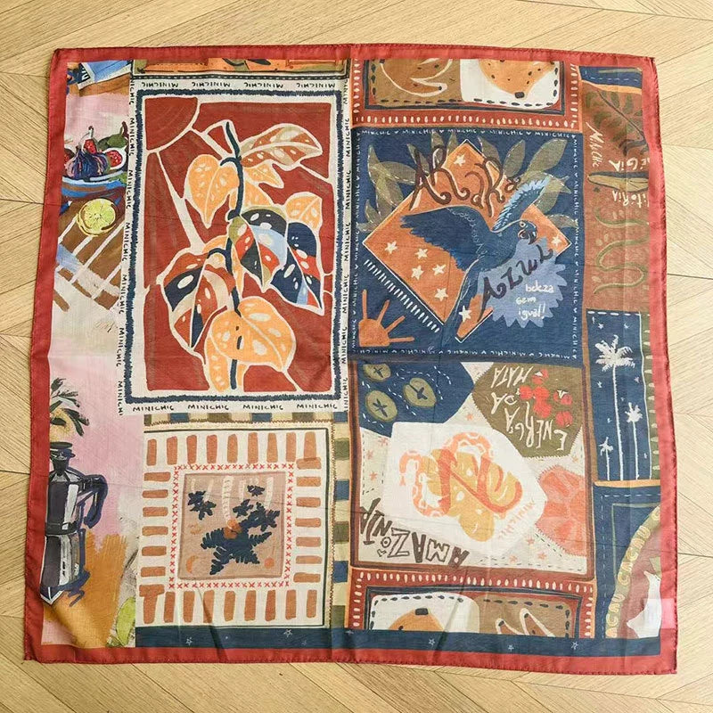 Vintage Collage Hair Scarf